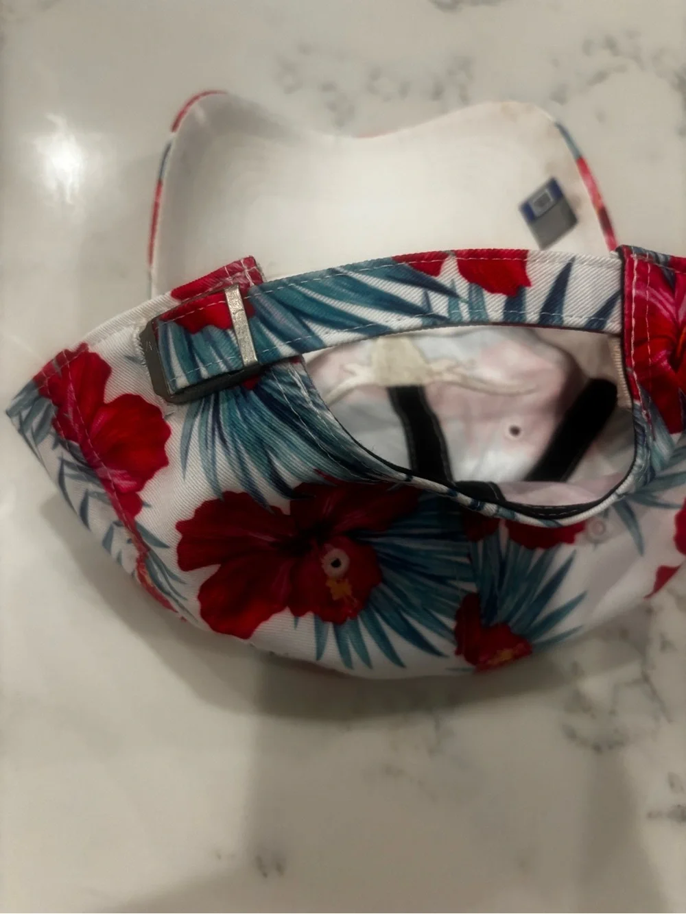 47 Women's Longhorn Floral Cap in White, Pink, Teal
